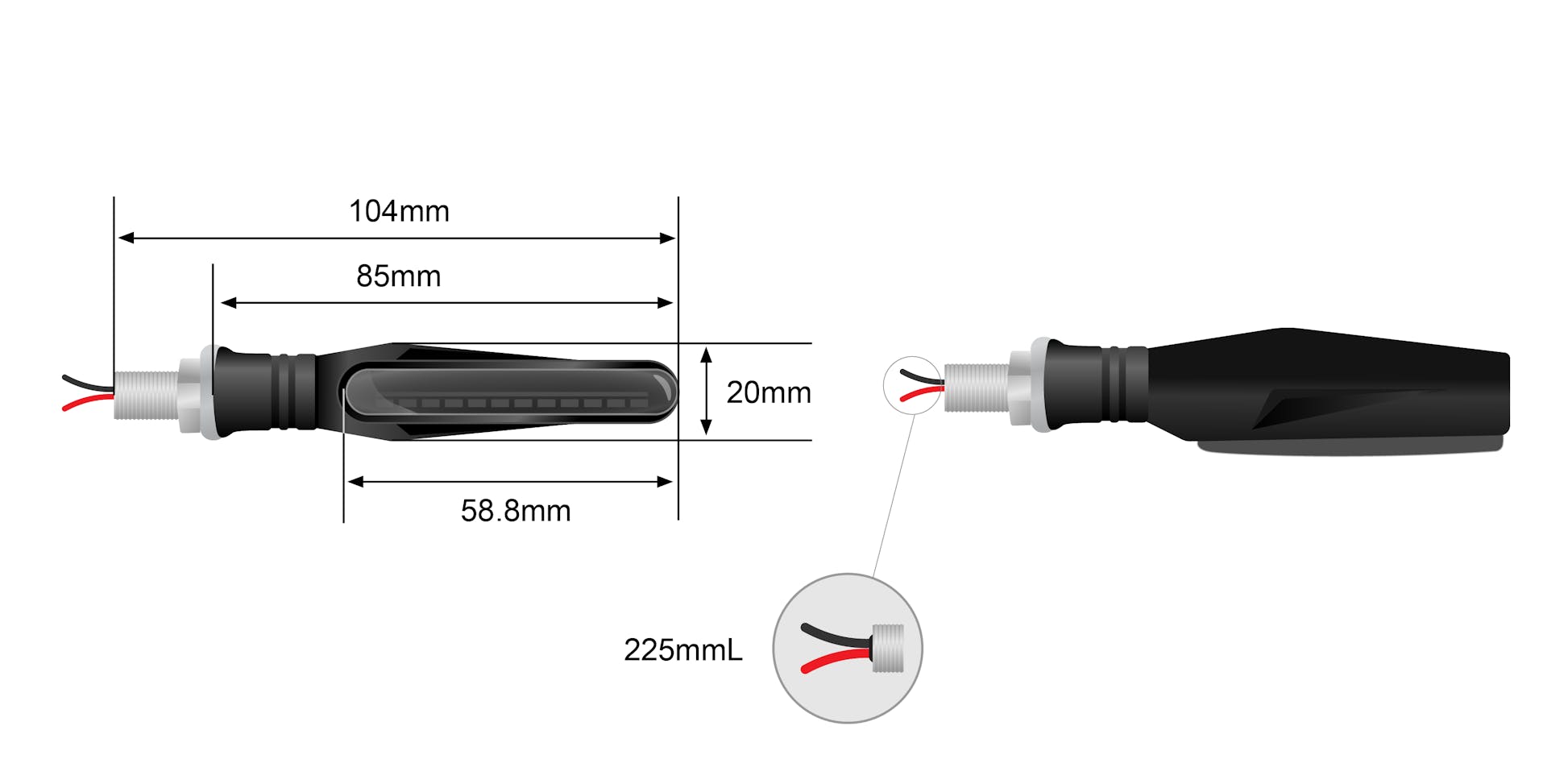 STEDI Dynamisk Motorcykel LED Blinkers